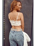 Cream lace top ZZ251 - Online store - Boutique